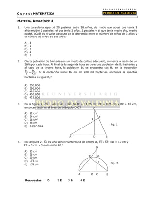 PDV: Matemática Desafío N°4 (2012)
