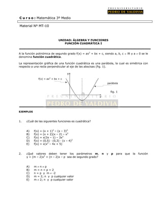 PDV: Matemáticas Guía N°10 [3° Medio] (2012)