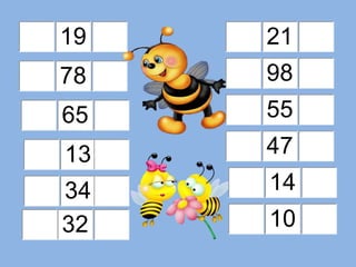 65
78
19
13
98
21
14
47
55
34
32 10
 