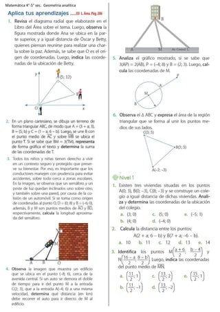 Matemática 4°-5° sec. Geometría analítica
 