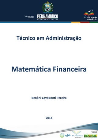 EAD Pernambuco - Técnico em administração - Matemática financeira