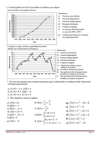 MATEMÁTICA – FUNÇÃO 01 – 2013 Página 13
 