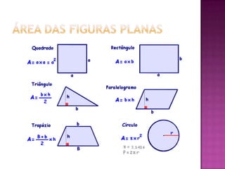 Área das figuras planas