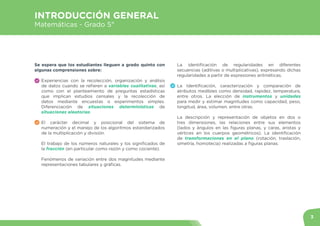 3
Mallas de Aprendizaje Grado 5° Área de Matemáticas
Se espera que los estudiantes lleguen a grado quinto con
algunas comp...