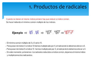 1. Productos de radicales 
 