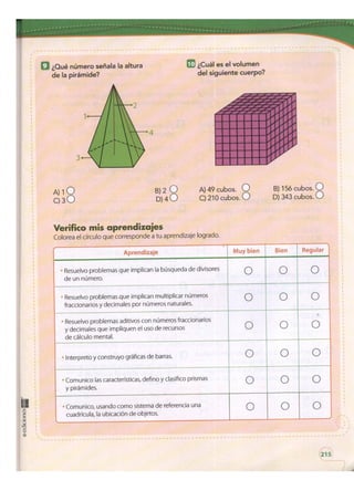 Matemáticas cuarto bimestre