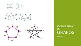 ISOMORFISMO
DE
GRAFOS
Ejercicios
 