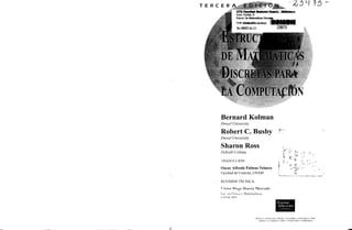 Estructuras de matemáticas discretas para la computación, kolman, 3ra ed