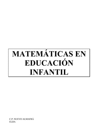 MATEMÁTICAS EN
EDUCACIÓN
INFANTIL
C.P. NUEVO ALMAFRÁ
ELDA
 