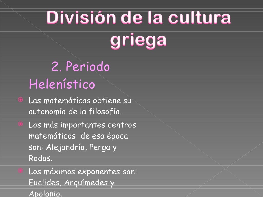 Matemáticas en el mundo griego