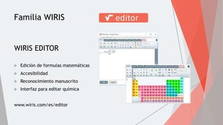Store Wiris WIRIS en plataformas online | PPTX