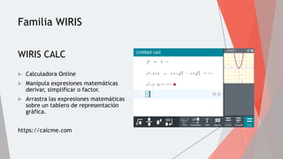 WIRIS en plataformas online | PPTX