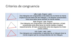 Criterios de congruencia
 