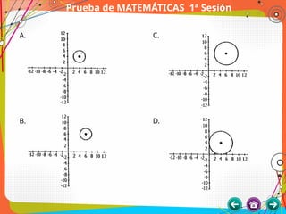 Prueba de MATEMÁTICAS 1ª Sesión
A.
B.
C.
D.
 