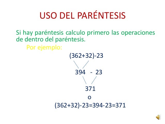 Resultado de imagen de EL PARENTESIS EN MATEMATICAS