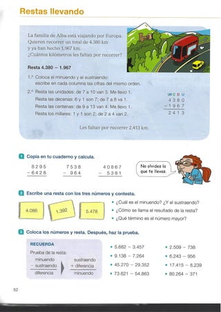 Matemáticas tema 4 SANTILLANA 3 PRIMARIA | PDF