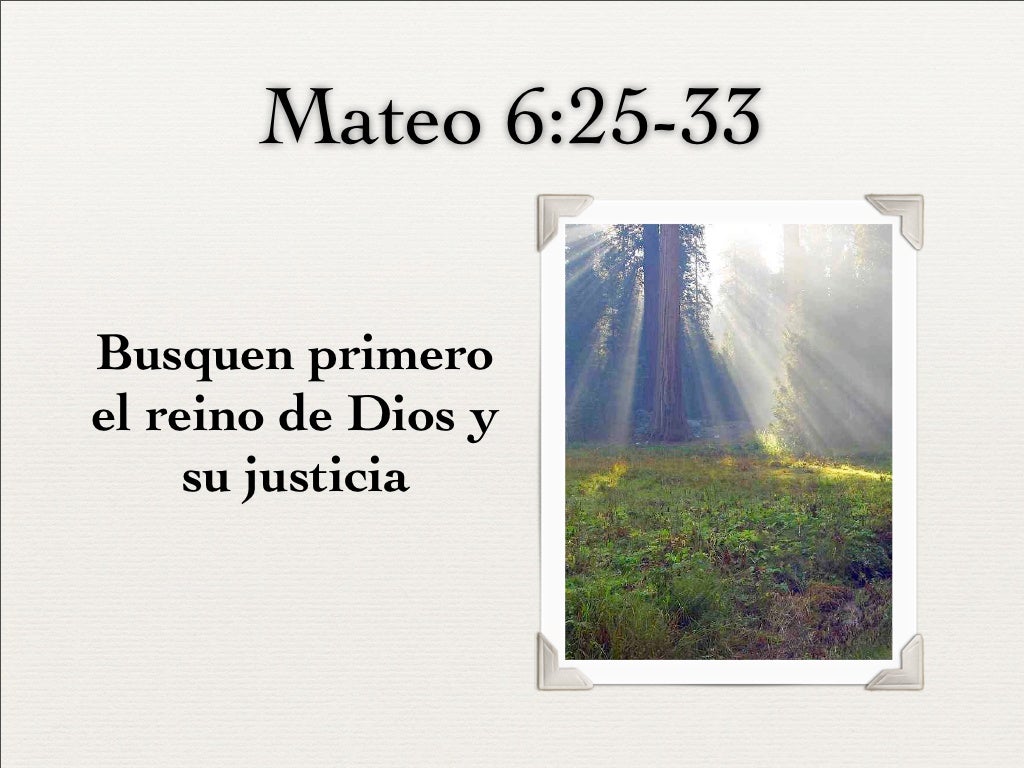 Mateo 6:25-34