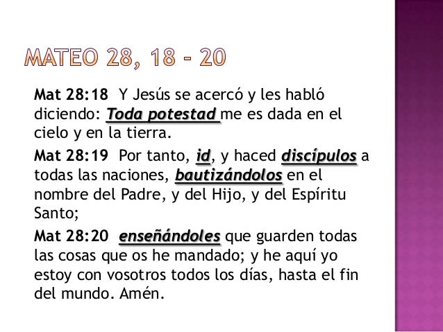 Mateo 28,28 20