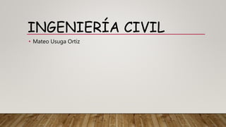 INGENIERÍA CIVIL
• Mateo Usuga Ortiz
 