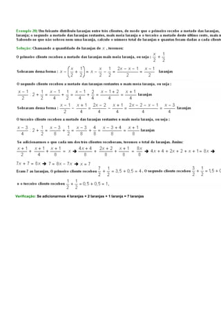 Verificação: Se adicionarmos 4 laranjas + 2 laranjas + 1 laranja = 7 laranjas
 