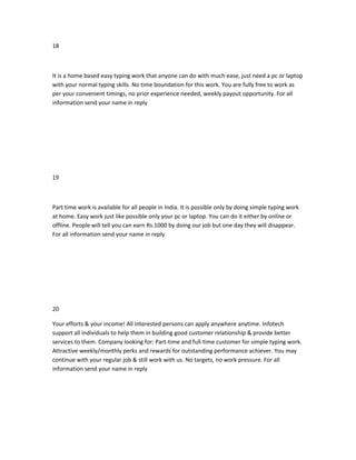 Easy & simple english typing work for male & female | RTF