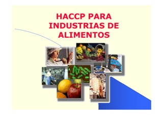 HACCP PARA
INDUSTRIAS DE
ALIMENTOS
 