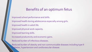 Materanl nutrition and fetal wellbeing | PPTX