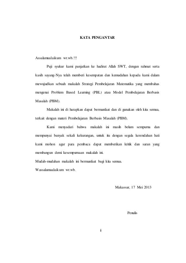 Makalah Model Pembelajaran Berbasis Masalah Problem Based Learning