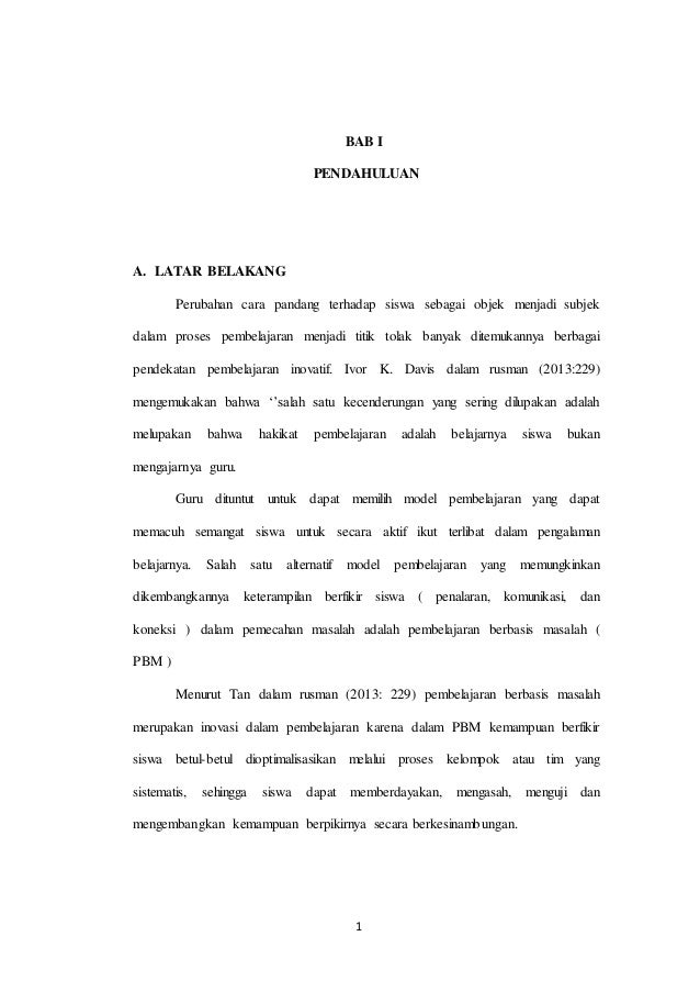 Makalah Model Pembelajaran Berbasis Masalah Problem Based Learning