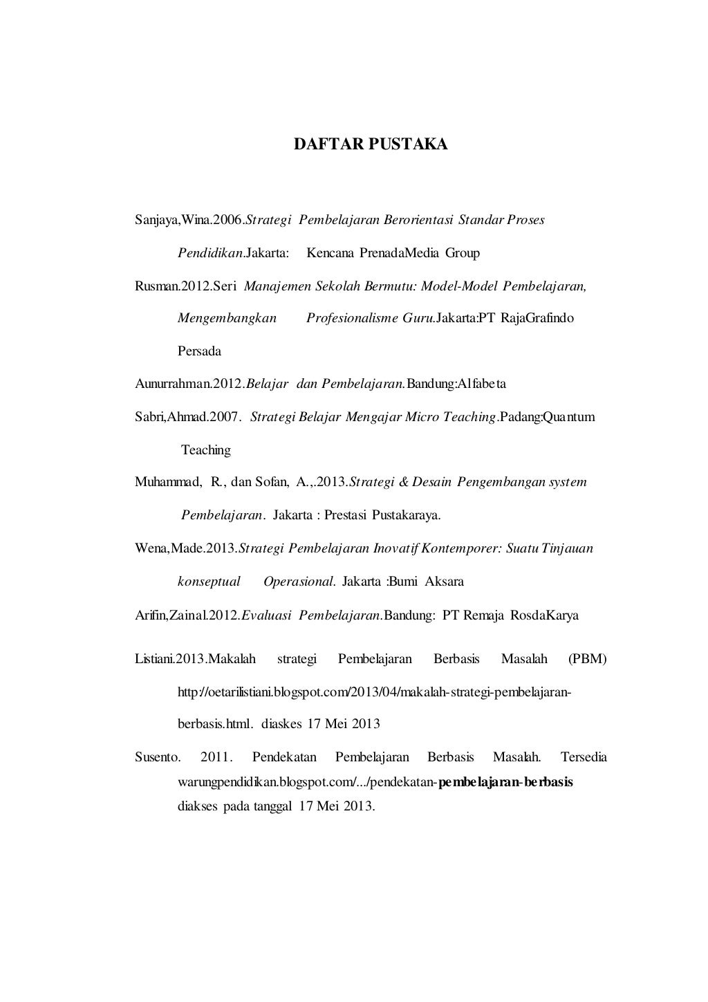 MAKALAH MODEL PEMBELAJARAN BERBASIS MASALAH ( PROBLEM