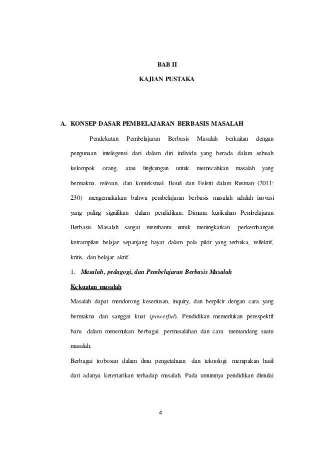 Makalah Model Pembelajaran Berbasis Masalah Problem Based Learning