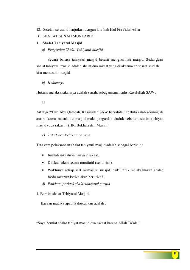 Materi Bab I Solat Sunnah