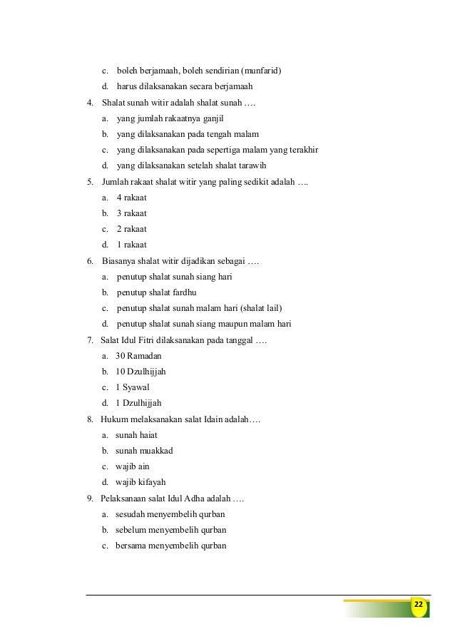 Materi Bab I Solat Sunnah