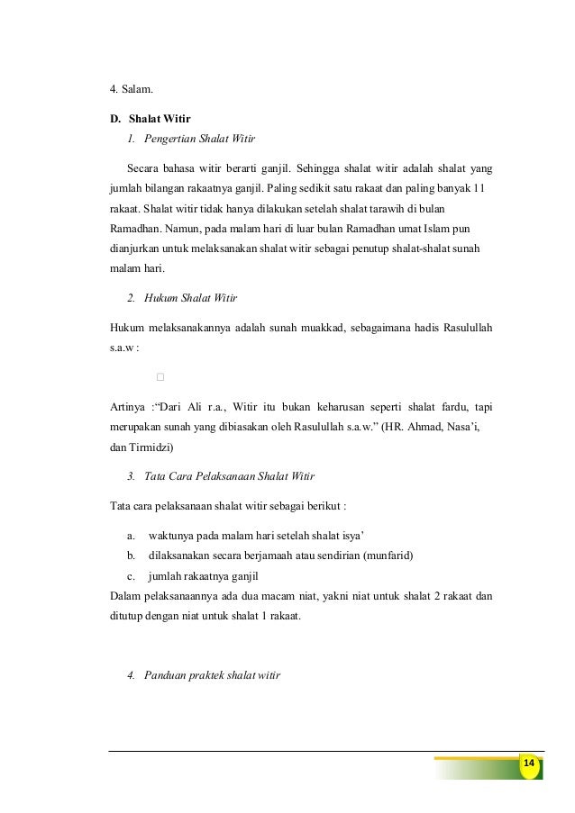 Bab I Materi Solat Sunnah