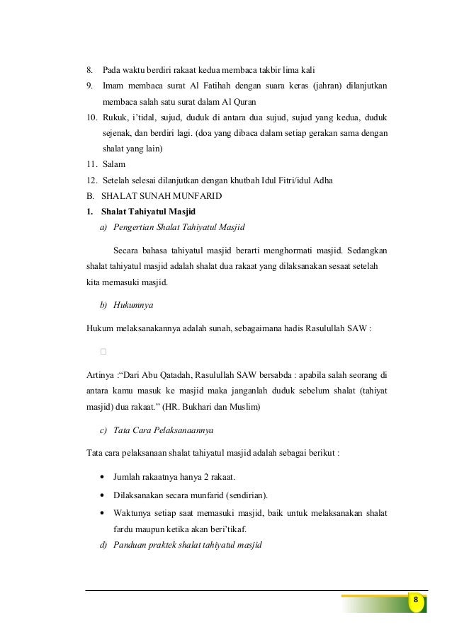 Bab I Materi Solat Sunnah