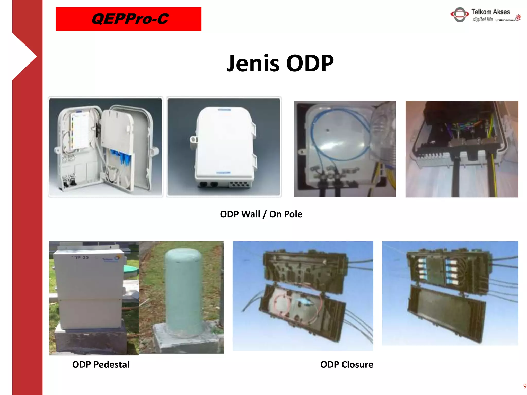 ODP Pedestal ODP Closure
ODP Wall / On Pole
9
QEPPro-C
Jenis ODP
 