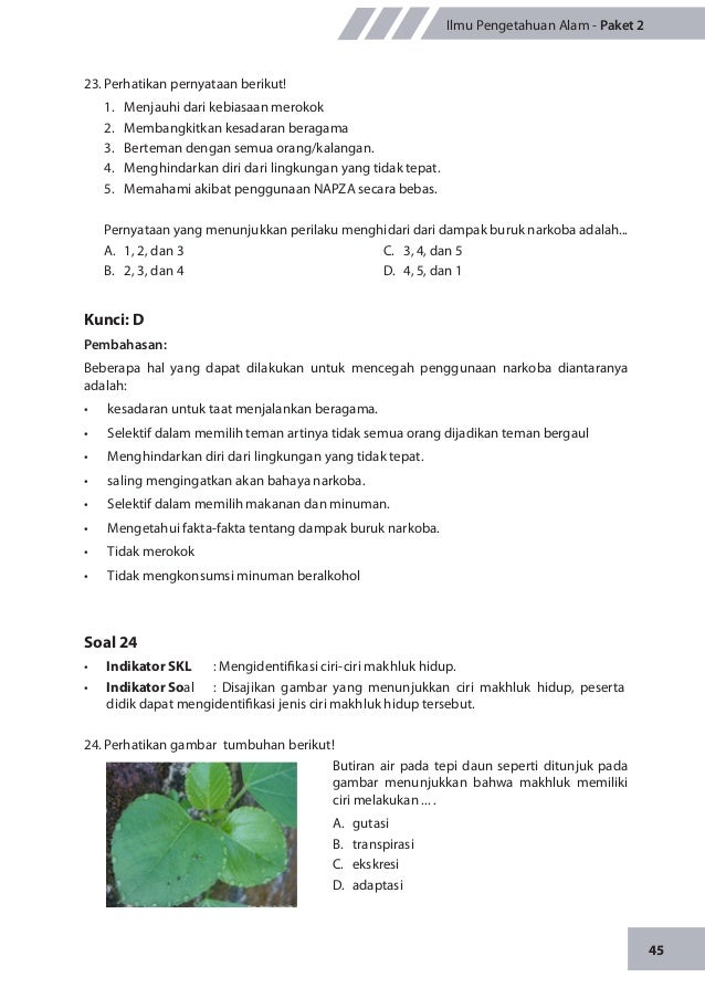 Materi pengayaan un ilmu pengetahuan alam smp m ts 2014