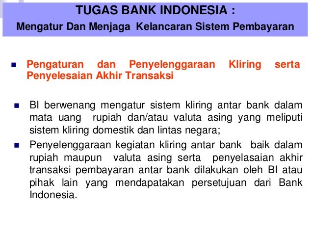 Bank Sentral Bank Indonesia Ekonomi Moneter Bab 3