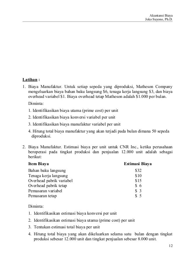Materi Akuntansi Biaya