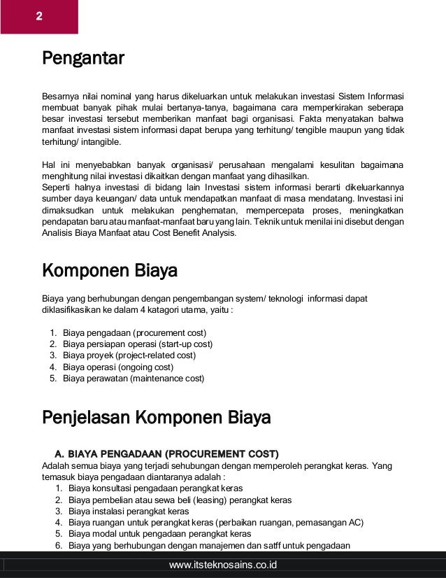 Materi Analisis Biaya Manfaat 1