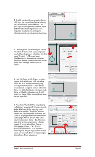 Tutorial Animasi menggunakan macromedia Flash 8 | PDF