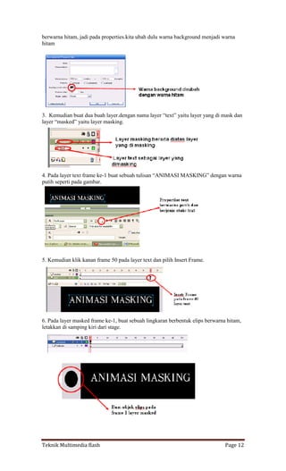 Tutorial Animasi menggunakan macromedia Flash 8 | PDF