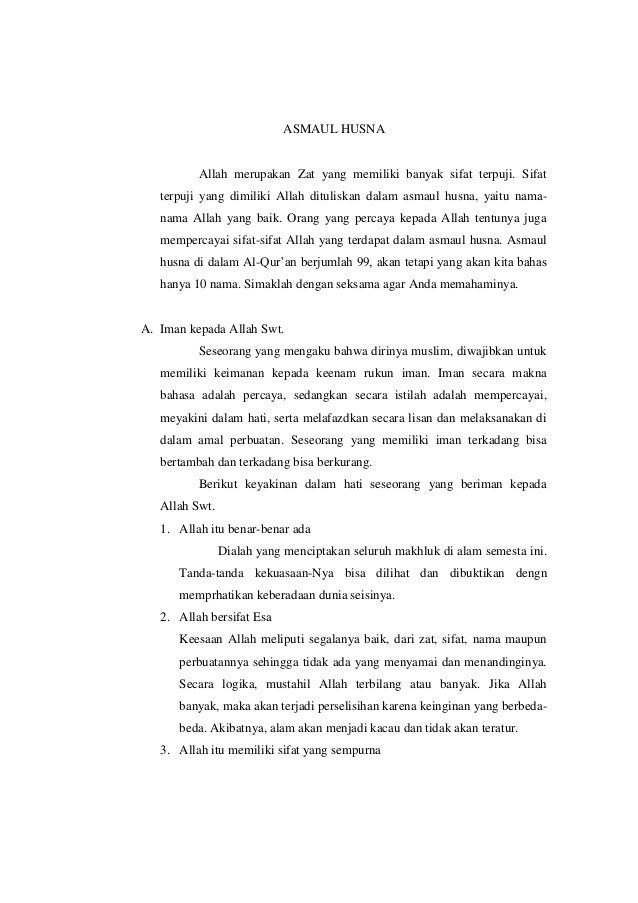 Materi asmaul-husna