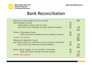 Bank Reconciliation
 