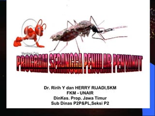 Dr. Ririh Y dan HERRY RIJADI,SKM
FKM - UNAIR
DinKes. Prop. Jawa Timur
Sub Dinas P2P&PL,Seksi P2
 