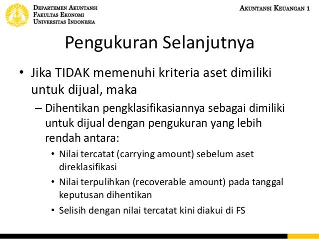 Non Current Asset Held for Sales