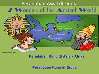 Peradaban Awal di Dunia

Peradaban Kuno di Asia - Afrika
Peradaban Kuno di Eropa

 