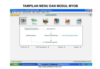 TAMPILAN MENU DAN MODUL MYOB

eradata, it solutions.
http://www.software-indo.com

 