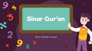 Binar Qur’an
Silvy Amalia Yusuf
 