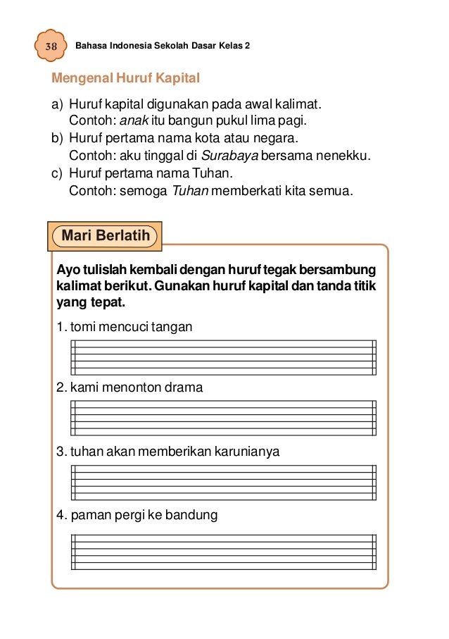 Soal Menulis Tegak Bersambung - web site edukasi